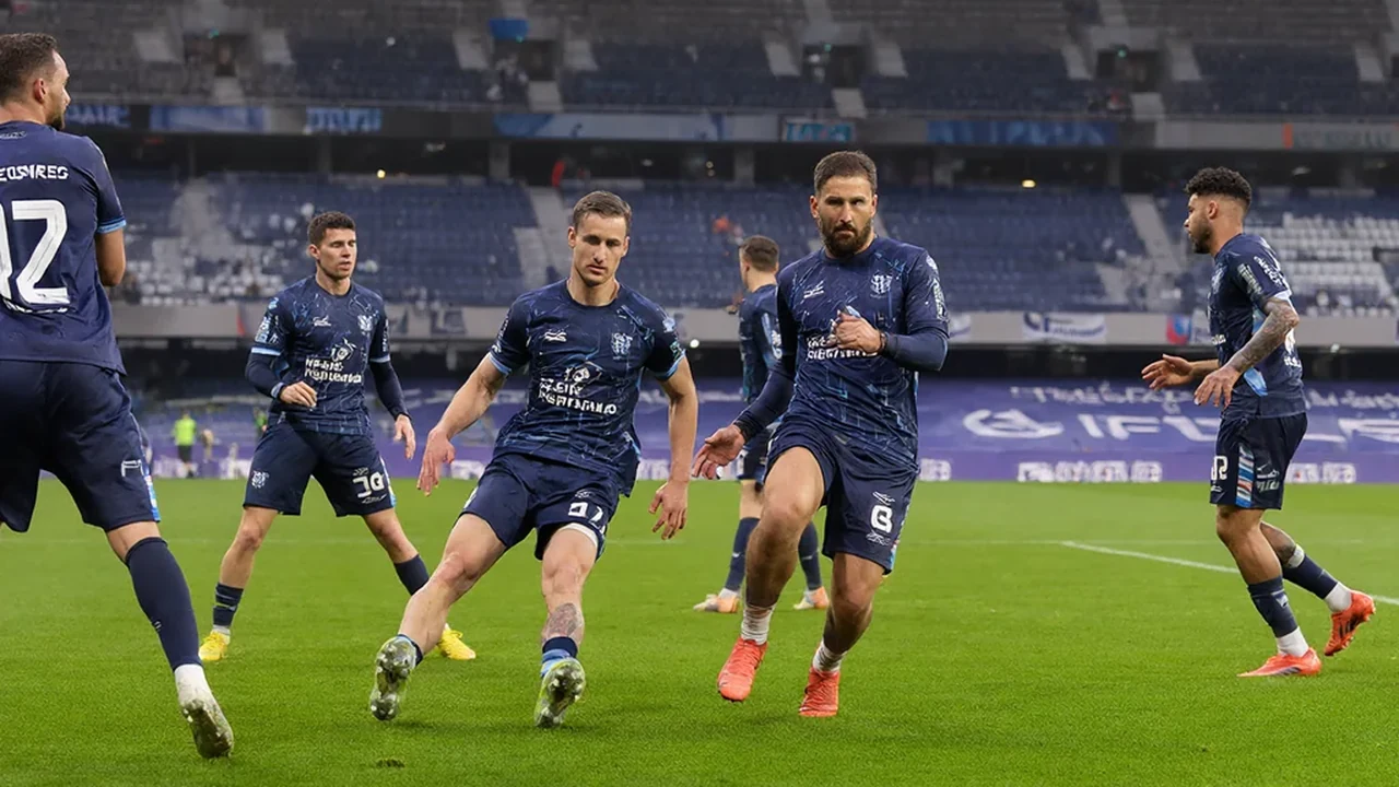 Players warming up in an empty stadium before a closed-doors friendly